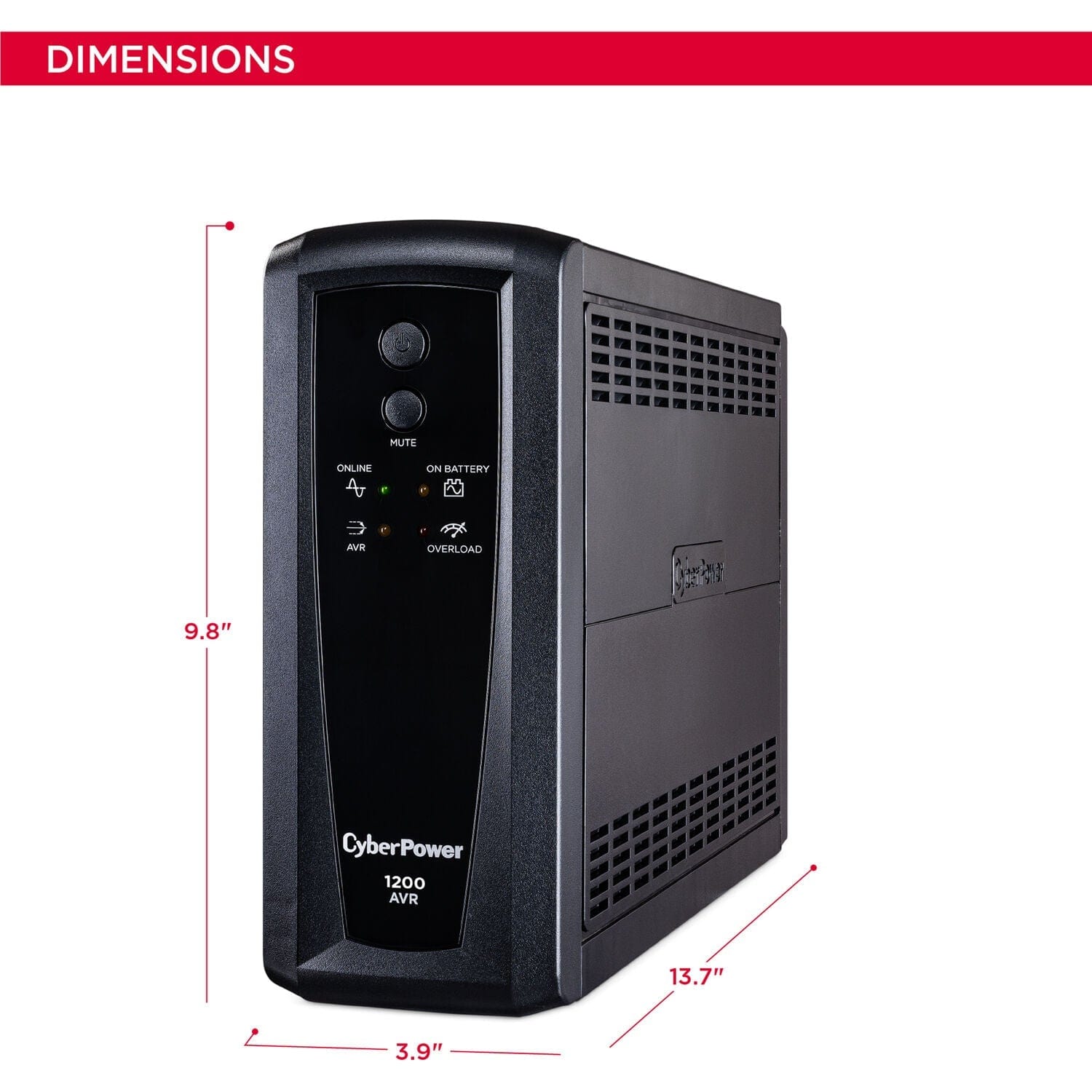CyberPower CP1200AVR-R AVR 1200VA/720W 8 Outlets, USB Mini-Tower UPS - New Battery Certified Refurbished