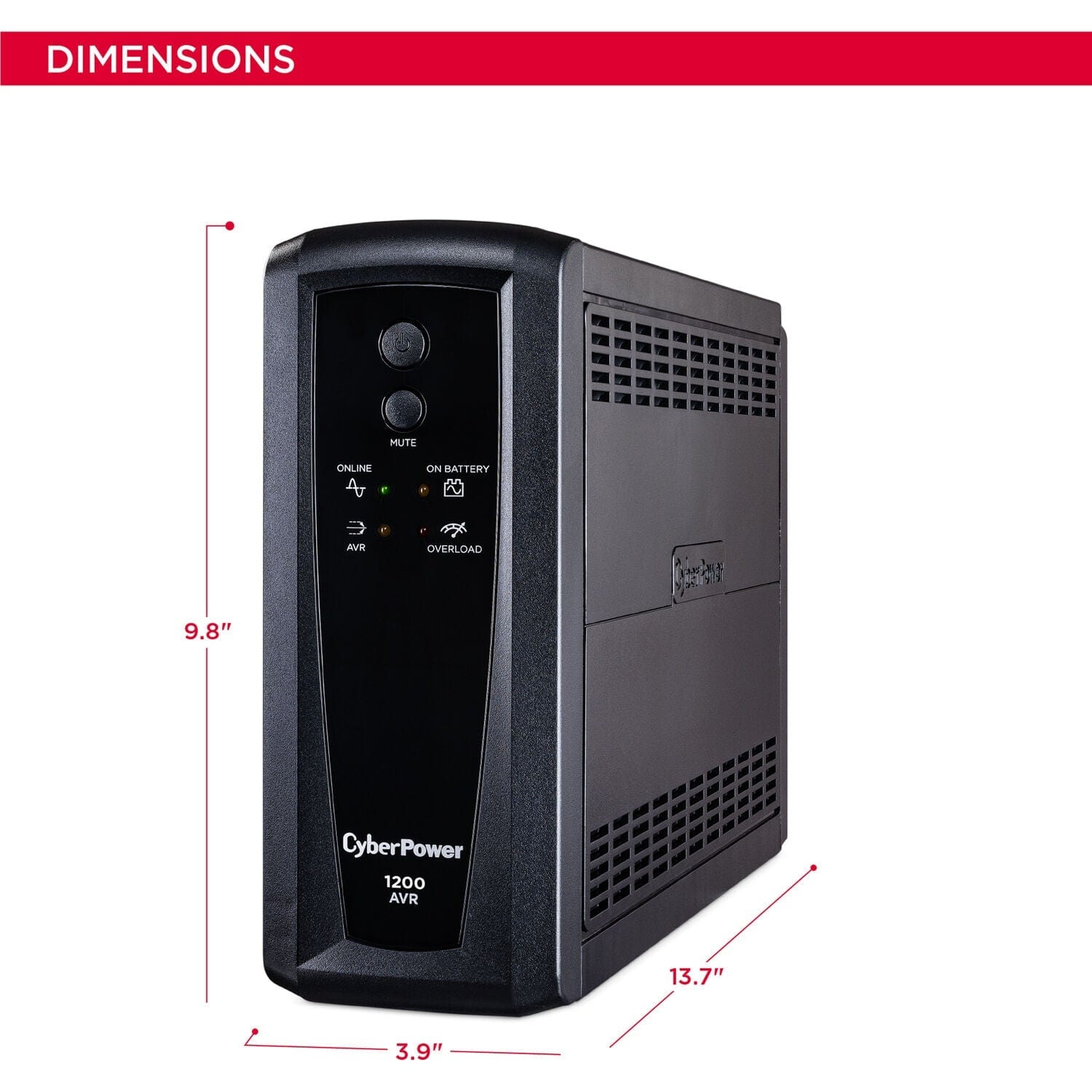 CyberPower AVR 1200VA/720W 8 Outlets, USB Mini-Tower UPS - New Battery Certified Refurbished