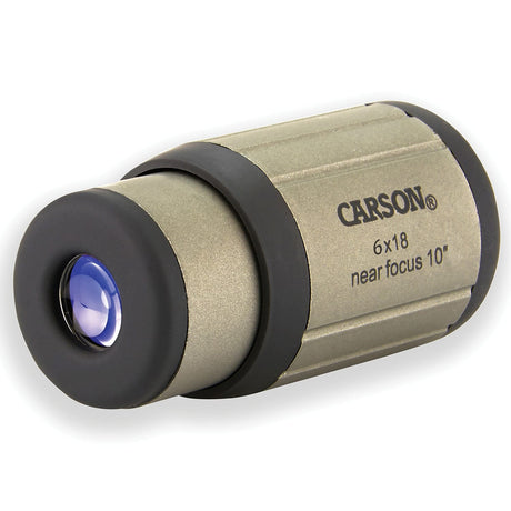 Carson CloseUp 6x 18 mm Pocket Monocular with Carabiner Clip