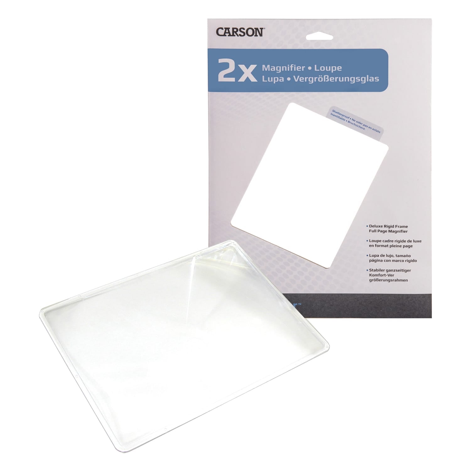 Carson 2x Magnification Rigid-Frame 8.5-In. x 11-In. Magnifier