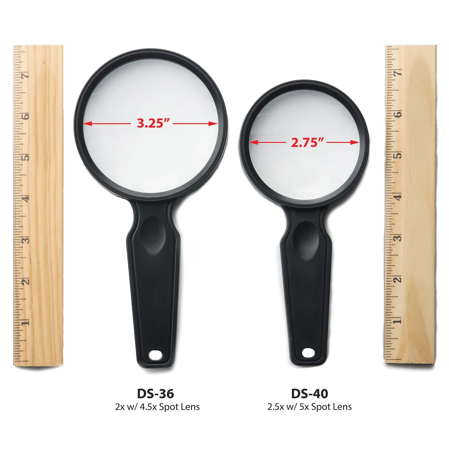 Carson MagniView 2x Handheld Magnifier with 4.5x Spot and 3.5-Inch Acrylic Lens