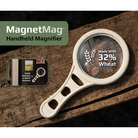 Carson MagnetMag Handheld Magnetic Magnifier with Handle Made with Real Wheat