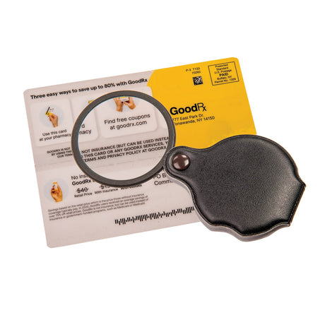 Carson Slide-open 4x Glass Magnifier with Attached Case
