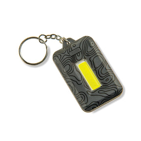 Carson 120-Lumen COB LED Keychain Flashlight with Stainless Steel Keyring, Gray, KL-10GY