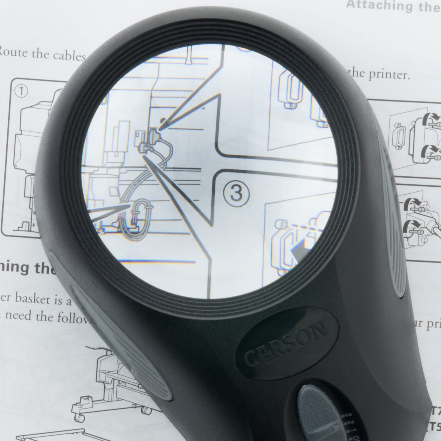 Carson LumiLoupe Ultra 5x LED Lighted Stand Loupe Magnifier with 3 Brightness Settings