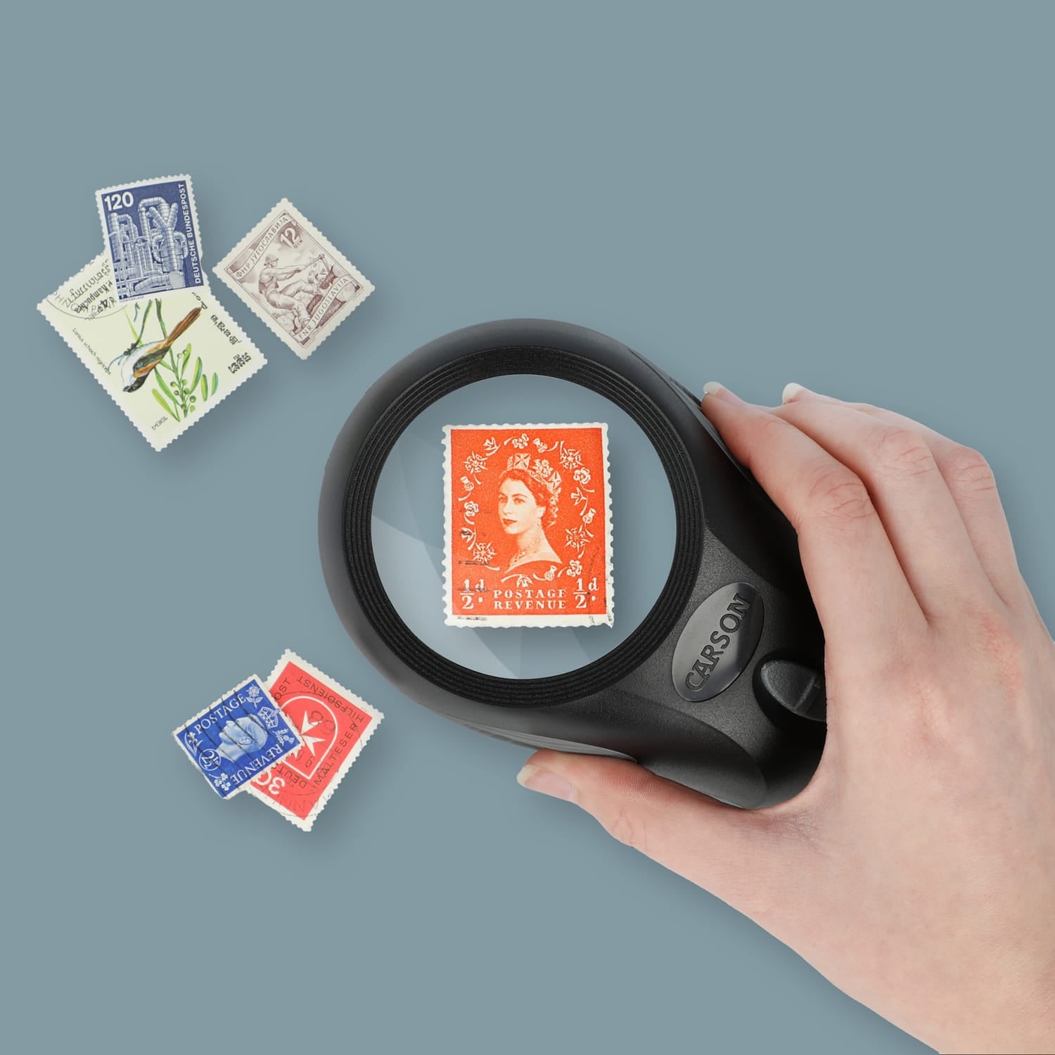 Carson LumiLoupe Ultra 5x LED Lighted Stand Loupe Magnifier with 3 Brightness Settings