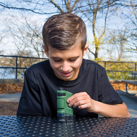 Carson MicroBrite 20x–40x Zoom Pocket Microscope with Built-in LED