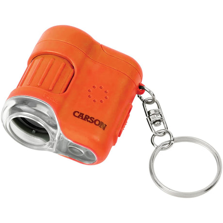 Carson MicroMini 20x LED Lighted Pocket Microscope, Orange