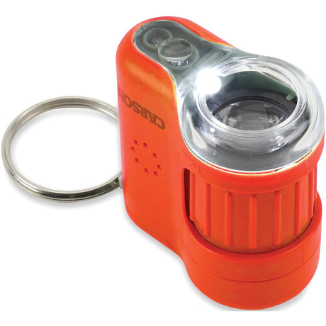 Carson MicroMini 20x LED Lighted Pocket Microscope, Orange