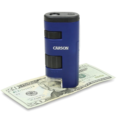 Carson PocketMicro 20x to 60x LED Lighted Zoom Field Microscope with Aspheric Lens System