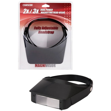 Carson MagniVisor 2x–3x Dual-Power Head-Mounted Magnifier