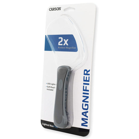 Carson Rectangle RimFree Handheld Magnifier