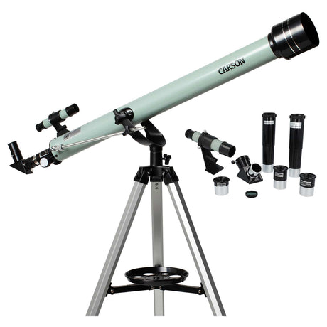 Carson STARA SR-100 60-mm Aperture 45-mm to 675-mm Focal Length Refractor Telescope with 7-Piece Accessory Kit