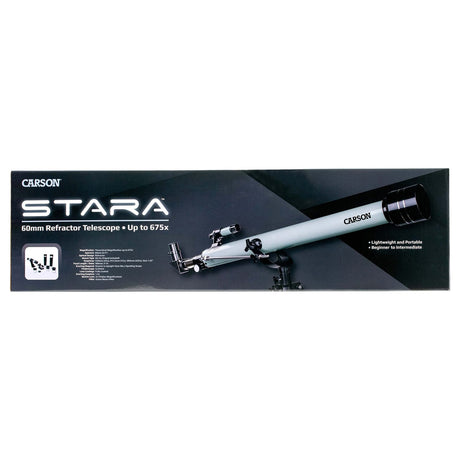 Carson STARA SR-100 60-mm Aperture 45-mm to 675-mm Focal Length Refractor Telescope with 7-Piece Accessory Kit