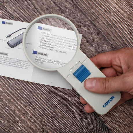Carson HandHeld LED-Lighted 4x Magnifier
