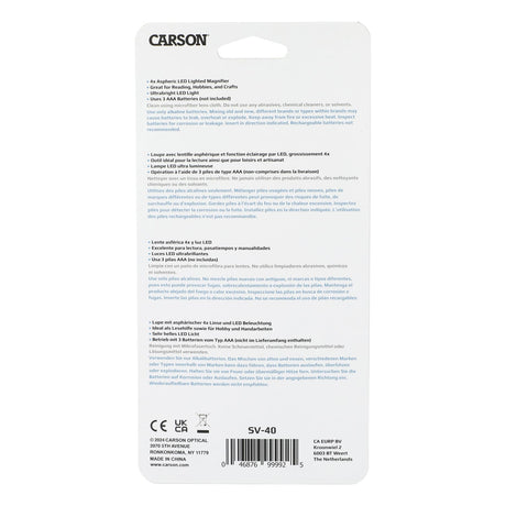 Carson HandHeld LED-Lighted 4x Magnifier