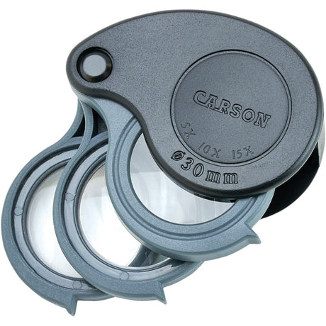 Carson TriView 5x–15x Folding Magnifier