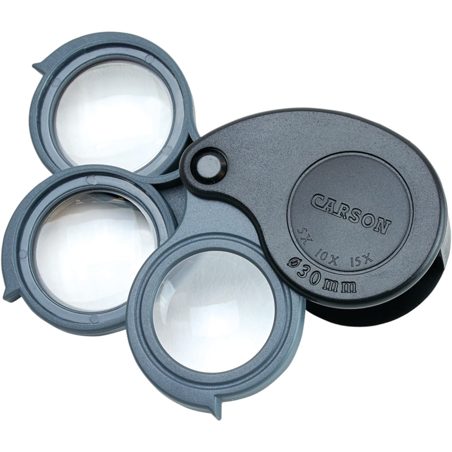 Carson TriView 5x–15x Folding Magnifier