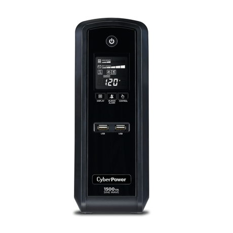 CyberPower 1500VA/900W 10 Outlets Pure Sinewave UPS for Gaming and Content Creators - New Battery Certified Refurbished