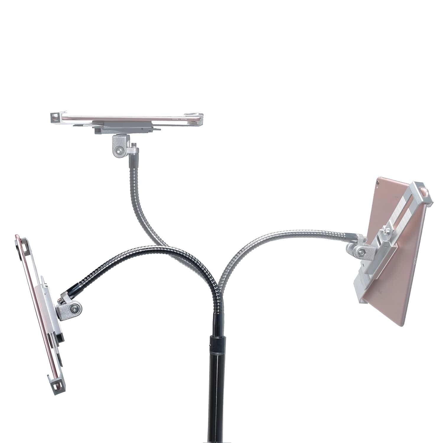 CTA Digital Heavy-Duty Security Gooseneck Floor Stand for iPad/Tablet