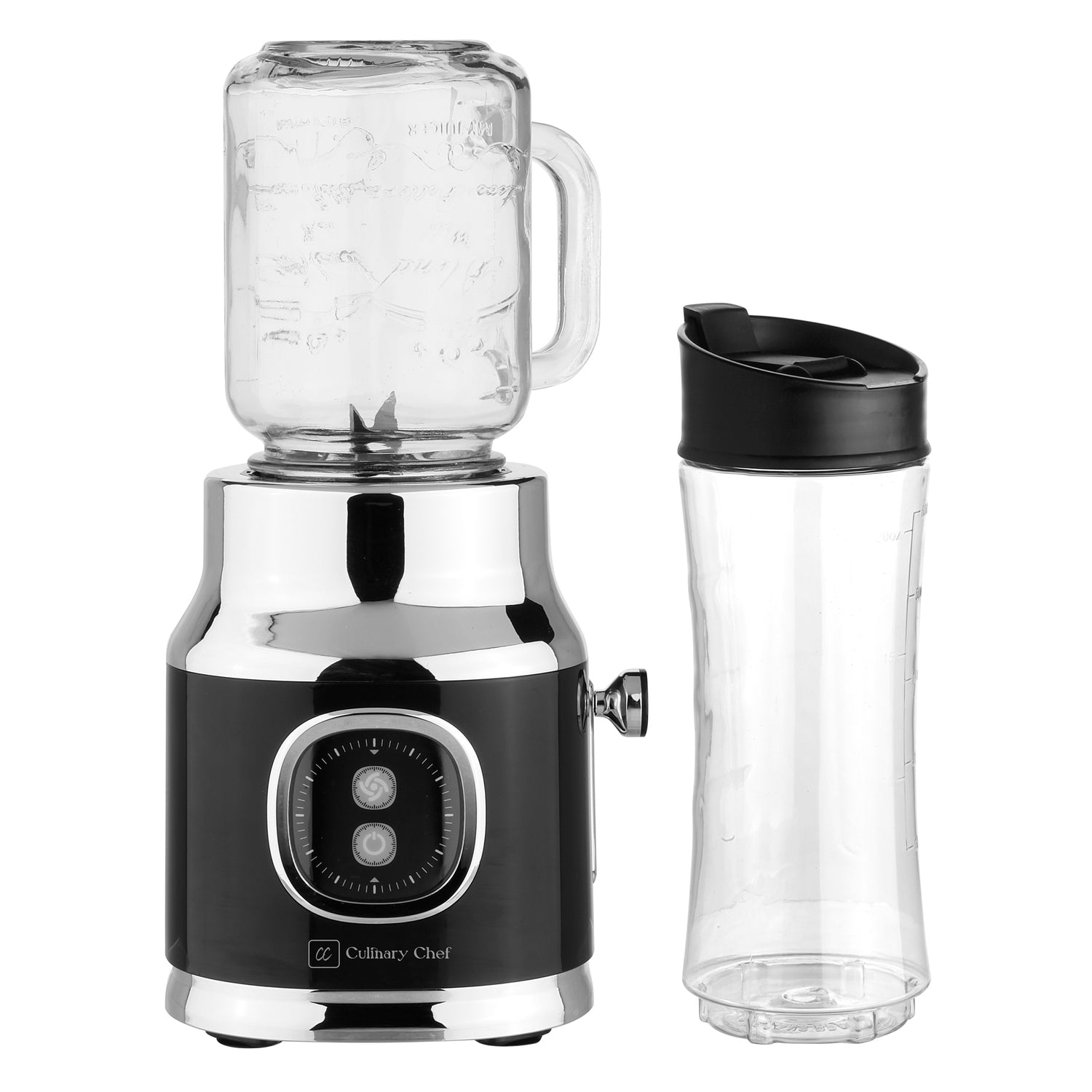 Culinary Chef 20.3-Oz. 2-Speed Retro Electric Smoothie Maker, Black