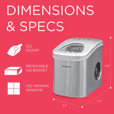 Frigidaire  26-Lb. Stainless Steel Countertop Ice Maker