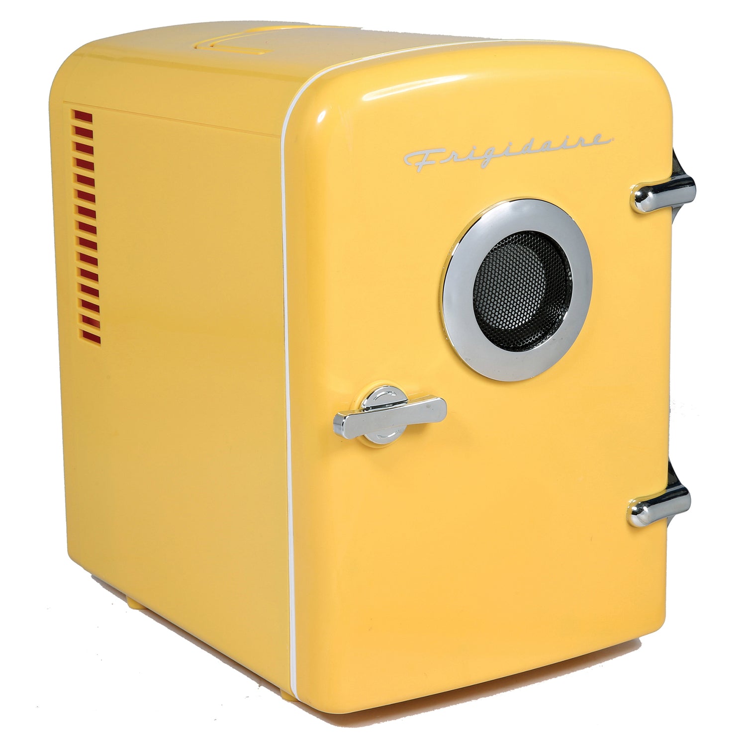 Frigidaire 6-Can Retro Portable Beverage Refrigerator with Bluetooth Speaker, Yellow