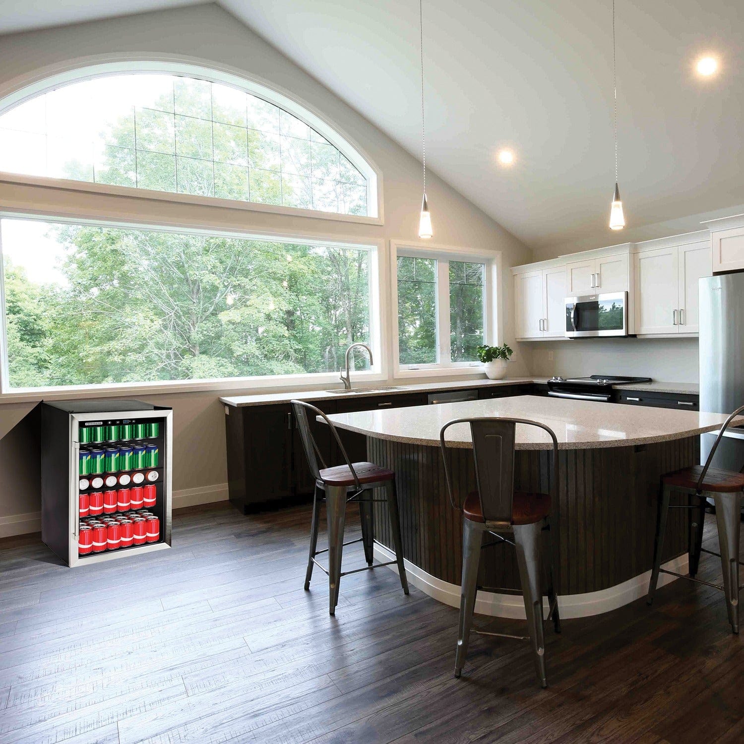 Frigidaire 4.4-Cu-Ft. 126-Can Stainless Steel Door Beverage Center Compact Refrigerator