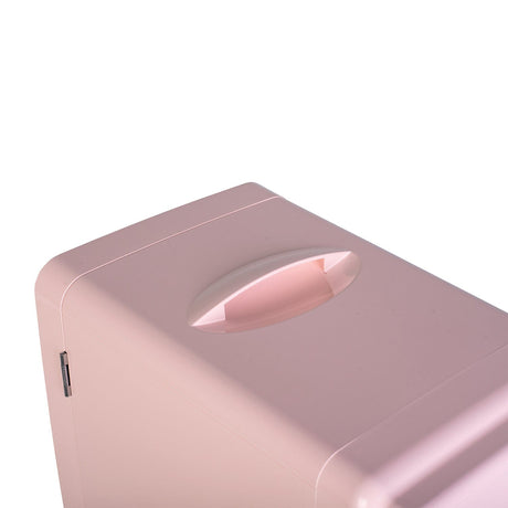 Frigidaire 6.5-Liter 9-Can Mini Portable Personal Fridge with Lighted Mirror Door, Pink