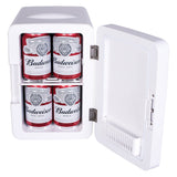 Frigidaire 6.5-L 9-Can Mini Portable Personal Fridge with Lighted Mirror Door, White