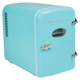 Frigidaire 9-Can 48-Watt Portable Retro Mini Refrigerator, Blue