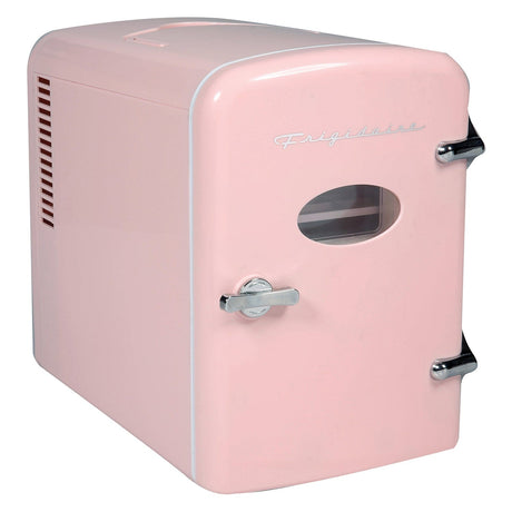 Frigidaire 9-Can 48-Watt Portable Retro Mini Refrigerator, Pink