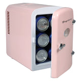 Frigidaire 9-Can 48-Watt Portable Retro Mini Refrigerator, Pink
