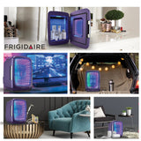 Frigidaire 6-Can Retro Gaming Light-up Portable Beverage Mini Fridge, EFMIS179, Purplehaze