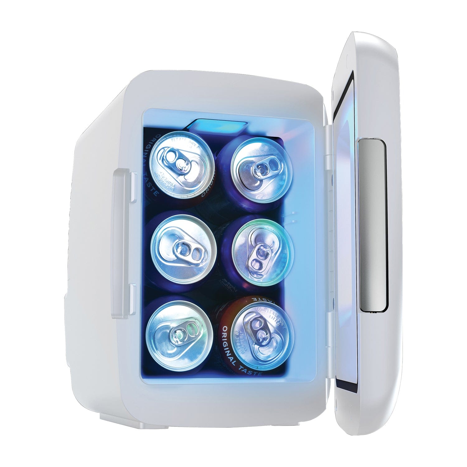 Frigidaire 6-Can Retro Gaming Light-up Portable Beverage Mini Fridge, EFMIS179, White