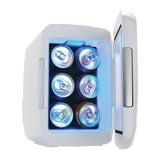 Frigidaire 6-Can Retro Gaming Light-up Portable Beverage Mini Fridge, EFMIS179, White
