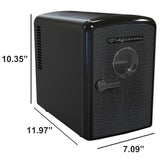 Frigidaire 9-Can Mini Fridge Cooler, Crocodile Door, Black