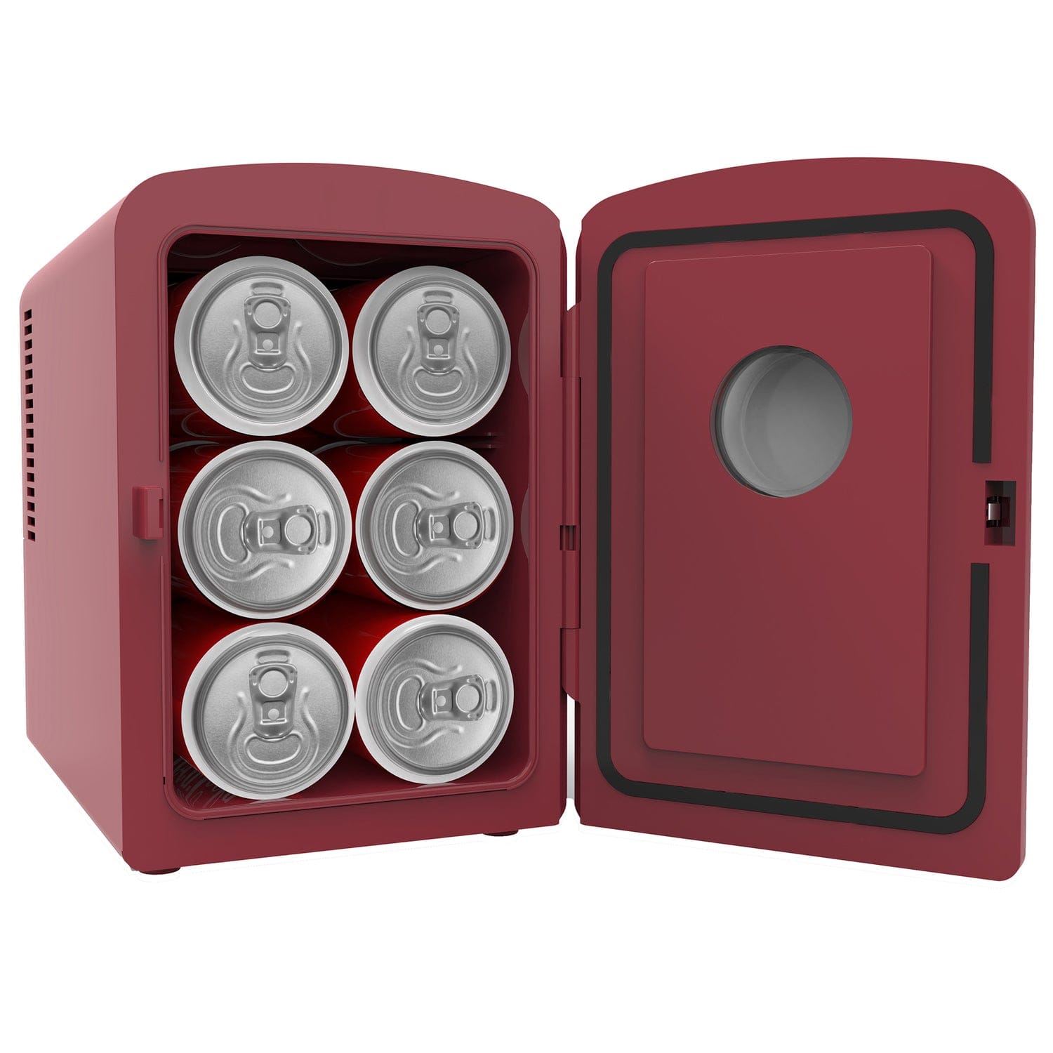 Frigidaire 9-Can Mini Fridge Cooler, Crocodile Door, Red
