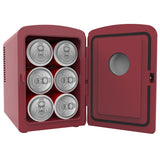 Frigidaire 9-Can Mini Fridge Cooler, Crocodile Door, Red
