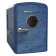 Frigidaire 9-Can Mini Fridge Cooler, Denim Door, Indigo Denim