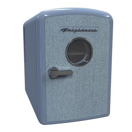 Frigidaire 9-Can Mini Fridge Cooler, Denim Door, Blue