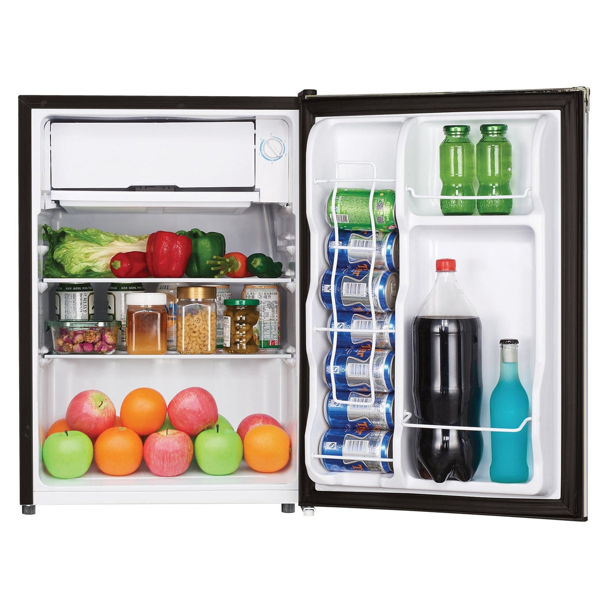 Frigidaire 2.5-Cu.-Ft. 65-Watt Compact Retro Platinum Stainless Steel Refrigerator