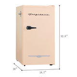 Frigidaire 3.2-Cu.-Ft. 65-Watt Retro Bar Fridge with Side Bottle Opener, Coral