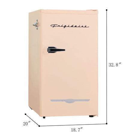 Frigidaire 3.2-Cu.-Ft. 65-Watt Retro Bar Fridge with Side Bottle Opener, Coral