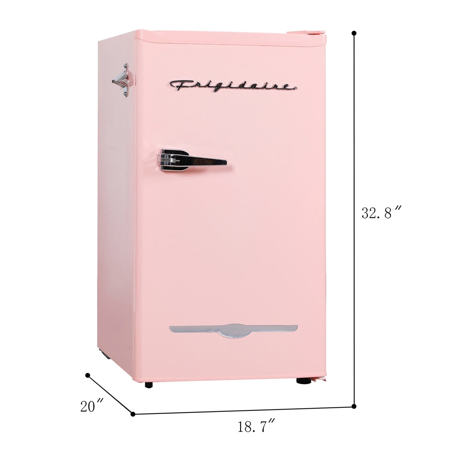 Frigidaire 3.2-Cu.-Ft. 65-Watt Retro Bar Fridge with Side Bottle Opener, Pink