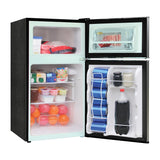 Frigidaire 3.2-Cu Ft. 2-Door Retro Compact Refrigerator with Freezer, EFR391-B, Platinum Design with Chrome Trim