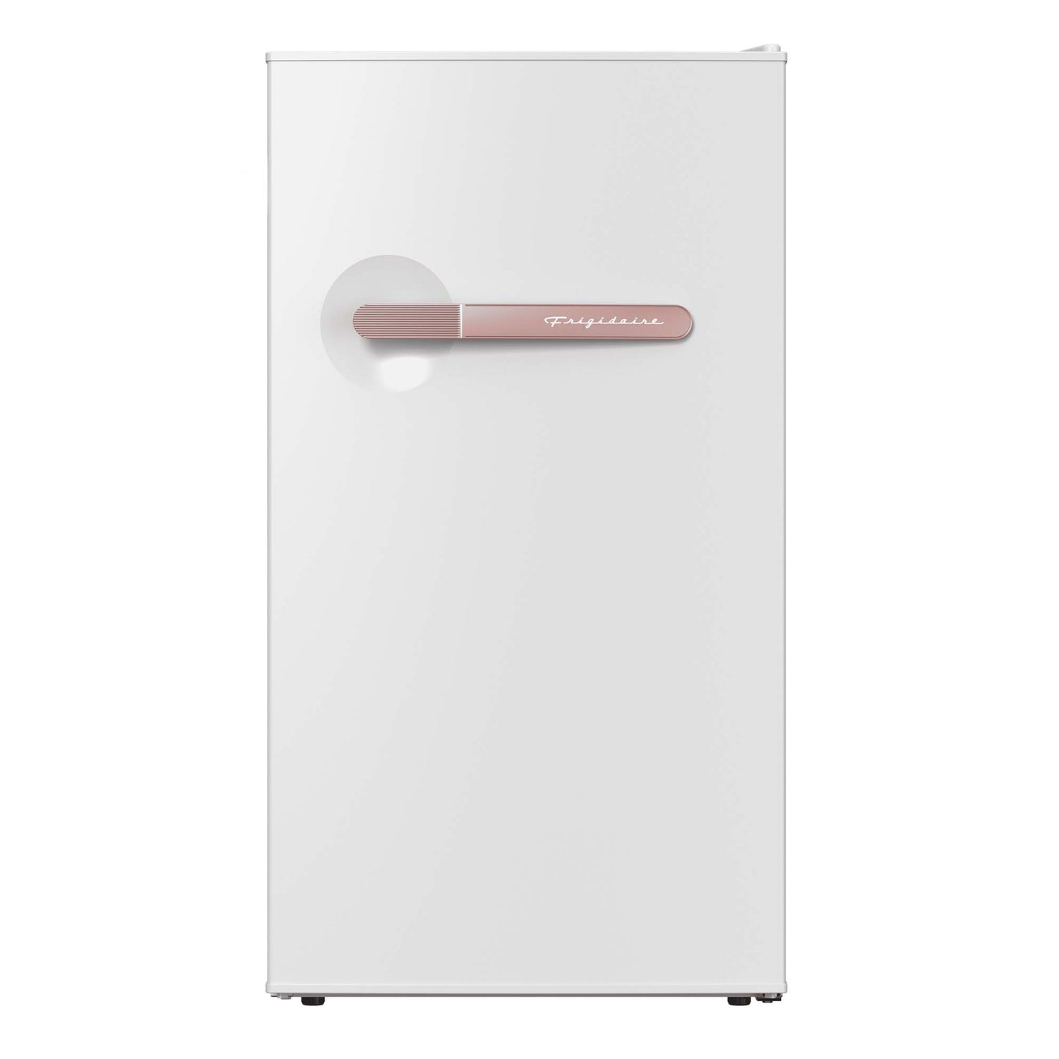 Frigidaire 3.2-Cu. Ft. Retro Bar Refrigerator, Side Bottle Opener, Rose Gold/White