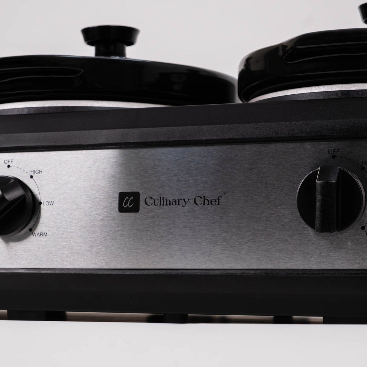 Culinary Chef 420-Watt Triple Slow Cooker and Buffet Server with Three 2.5-Quart Ceramic Pots