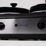 Culinary Chef 420-Watt Triple Slow Cooker and Buffet Server with Three 2.5-Quart Ceramic Pots