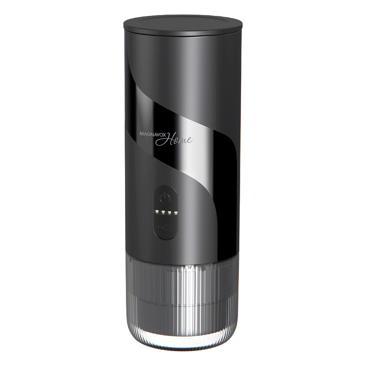 Magnavox Home 2-in-1 Portable Espresso and Ground Coffee Maker, USB Rechargeable, Black